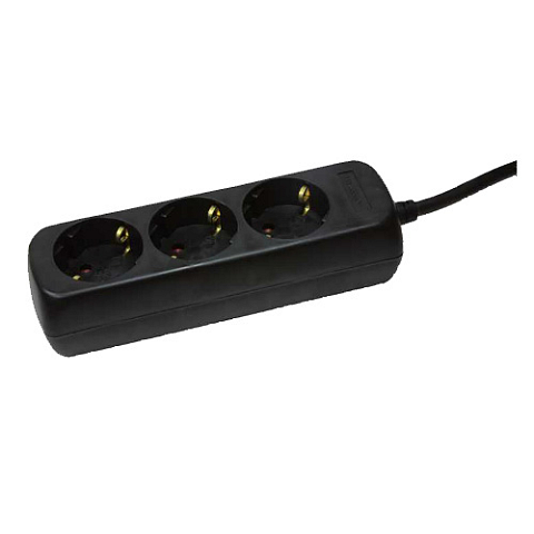 LogiLink LPS205B Verlängerungskabel 1,4 m 3 AC-Ausgänge Schwarz