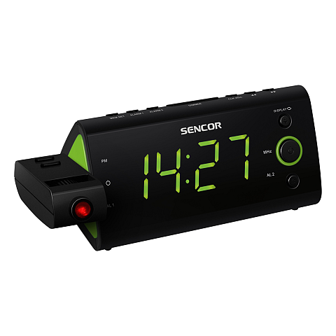 Sencor SRC 330 GN Radio Uhr Digital Schwarz, Grün