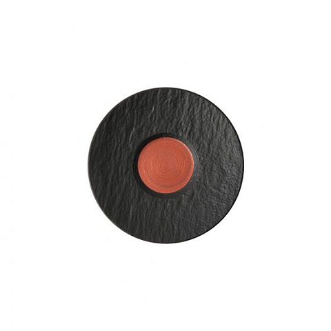 Villeroy & Boch Rock Glow Untertasse Porzellan Schwarz, Kupfer