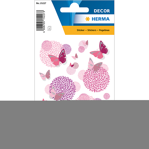HERMA 15227 Dekorativer Aufkleber Papier Pink, Silber Permanent 26 Stück(e)