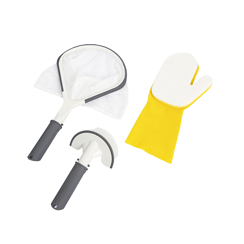 Bestway 60310 Whirlpool-/Jacuzzi-Zubehör Reinigungs-Set Grau, Weiß, Gelb