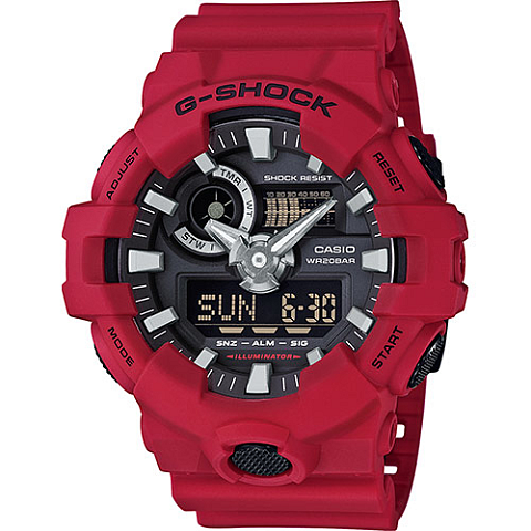 Casio G-Shock GA-700 Armbanduhr Männlich Quarz Rot
