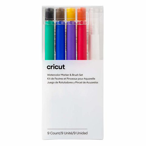 Cricut Watercolor Marker 8 Stück(e) Schwarz, Blau, Grün, Orange, Violett, Rot, Gelb