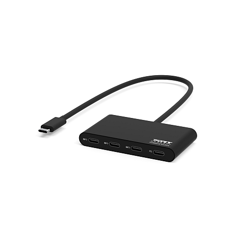 Port Designs 900147 Schnittstellen-Hub USB Typ-C 5000 Mbit/s Schwarz