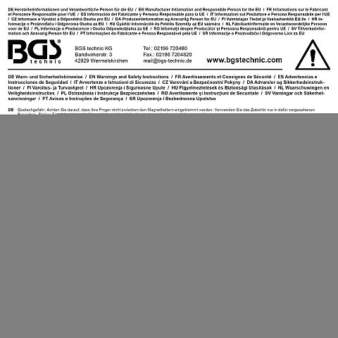 BGS technic Socket Holder with square for 12 Sockets Steckdose