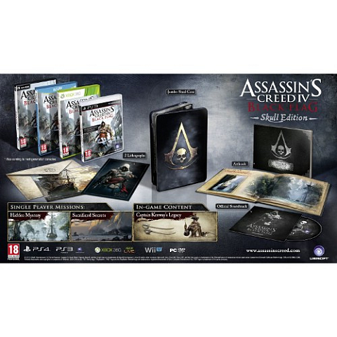 Sony Assassins Creed 4: Black Flag - Skull Edition, PS3 Standard+DLC PlayStation 3