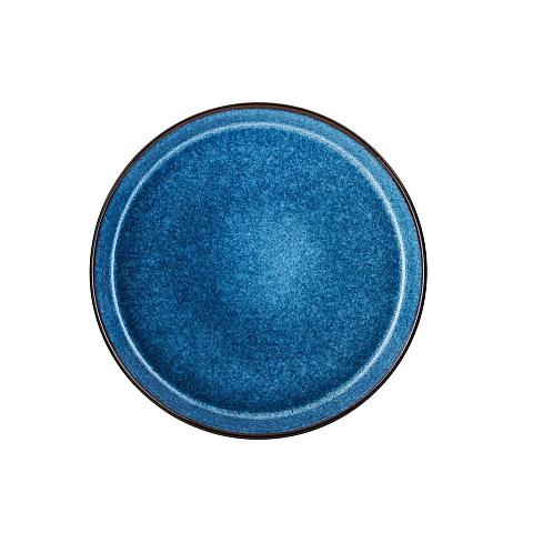 BITZ 821253 Teller Essteller Rund Steingut Schwarz, Blau
