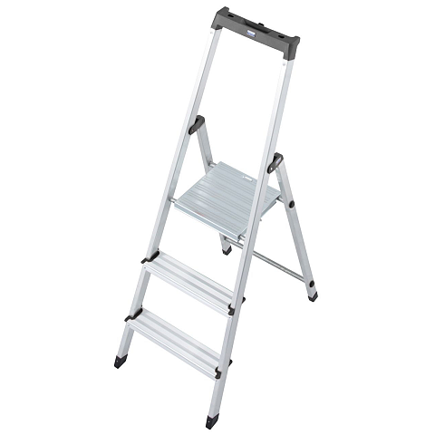 Krause 126214 Leiter Stufenleiter Aluminium, Schwarz