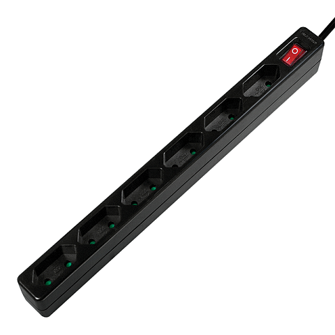 LogiLink LPS232B Verlängerungskabel 1,5 m 6 AC-Ausgänge Drinnen Schwarz