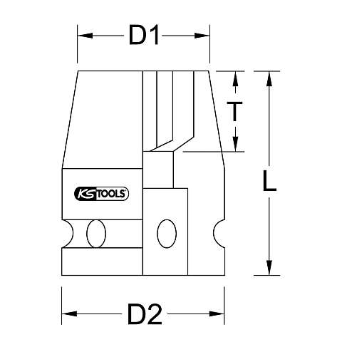 KS Tools 515.1727 Steckschlüsselbuchse Schwarz