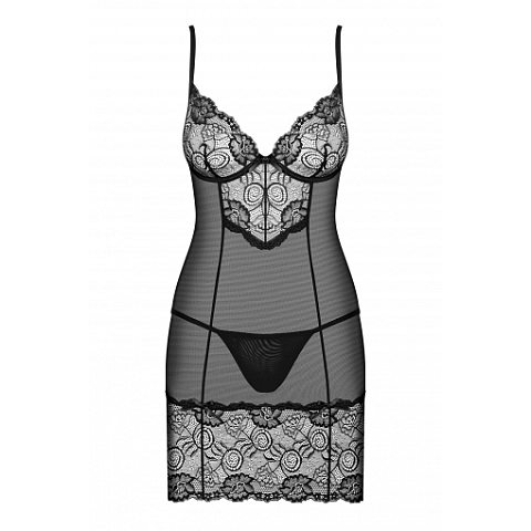 Obsessive Alluria Hemd Schwarz Polyamid