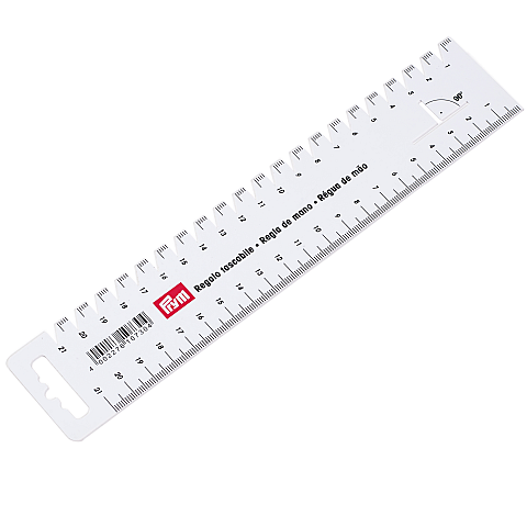 Prym 610730 Lineal Maßstabslineal 210 mm Kunststoff Weiß 1 Stück(e)