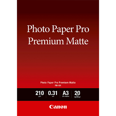 Canon PM-101 Premium-Fotopapier matt A3, 20 Blatt