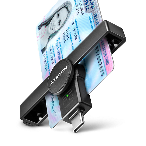 Axagon CRE-SMPC USB-C Smart / ID card PocketReader Kartenleser