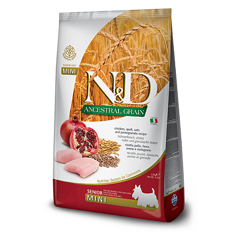 Farmina Pet Food 8010276036384 Hunde-Trockenfutter 2,5 kg Senior Granatapfel, Huhn