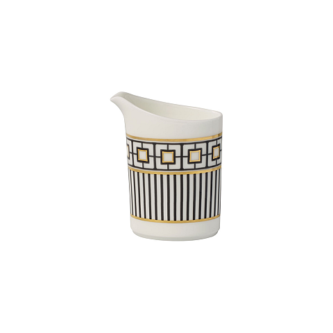 Villeroy & Boch 1046520780 Milch- & Sahnekanne 0,22 l Porzellan Schwarz, Gold, Weiß