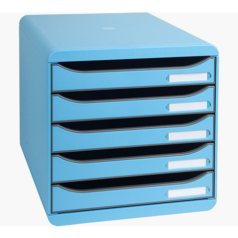 Exacompta 309782D Büro-Schubladenschrank Blau