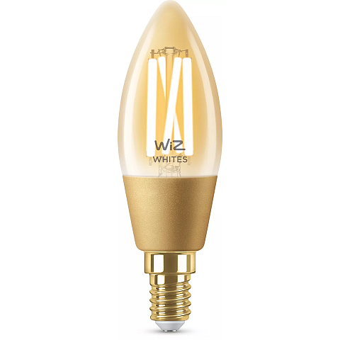 WiZ Filament-Lampe in Kerzenform, Bernstein 25 W C35 E14