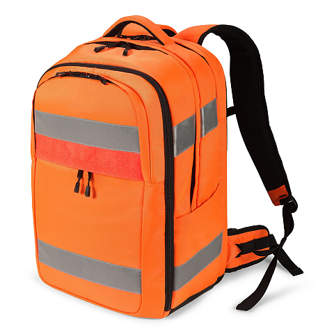 DICOTA Hi-Vis V2 Rucksack Orange Recyceltes Polyethylenterephthalat (rPET), Thermoplastische Polyurethane (TPU)