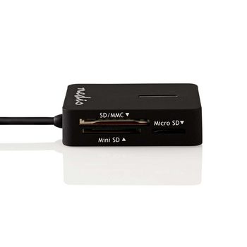Nedis CRDRU2300BK Kartenleser USB 2.0 Eingebaut Schwarz