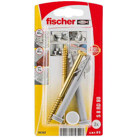 Fischer 84340 Schraubanker/Dübel 2 Stück(e) Schrauben- & Dübelsatz