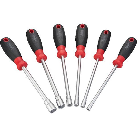 Vigor V4199 Nuss-Schraubendreher Schwarz, Rot