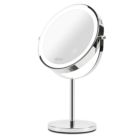 Girmi BE02 Make-up-Spiegel Freistehend Rund Edelstahl