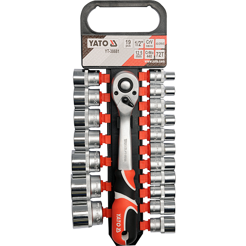 Yato YT-38681 Steckschlüssel Steckschlüssel-Set 19 Stück(e)