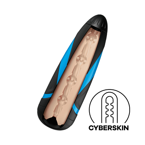 Satisfyer Men One Taschenmasturbator Schwarz, Blau Thermoplastisches Elastomer (TPE)