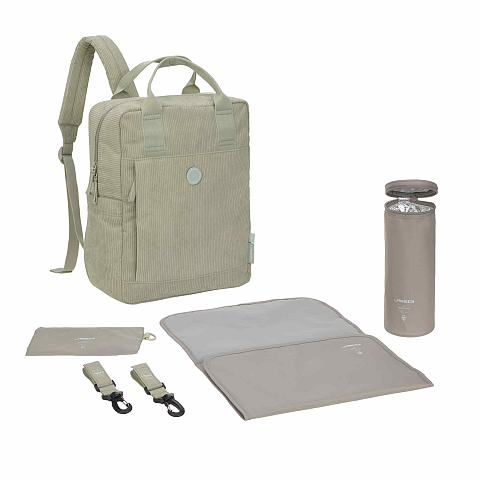 Lässig Vividal Cord Rucksack Khaki Polyester