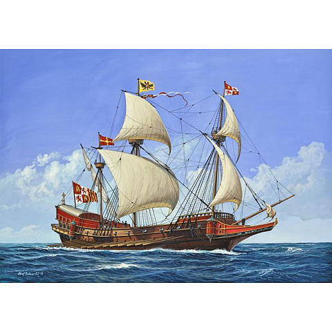 Revell Spanish Galleon Modell eines Segelschiffs Montagesatz 1:450