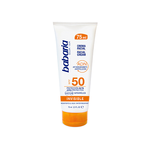 Babaria Invisible Facial Cream Sonnenschutzcreme Gesicht 50 Erwachsene