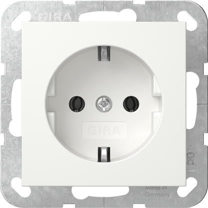 GIRA System 55 Steckdose Schuko Weiß