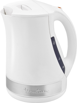 Moulinex BY108110 Wasserkocher 1,7 l 2400 W Edelstahl, Weiß
