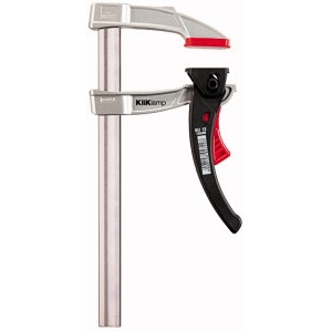 BESSEY KliKlamp Schraubzwinge 16 cm Edelstahl, Schwarz, Rot