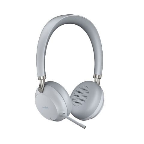 Yealink BH72 Kopfhörer Verkabelt & Kabellos Kopfband Anrufe/Musik USB Typ-A Bluetooth Ladestation Hellgrau
