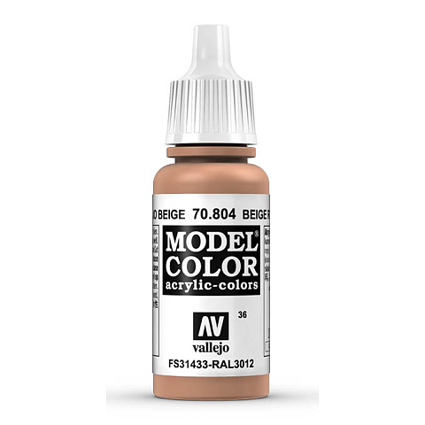 Vallejo 70.804 Acrylfarbe 17 ml Beige, Rot Flasche