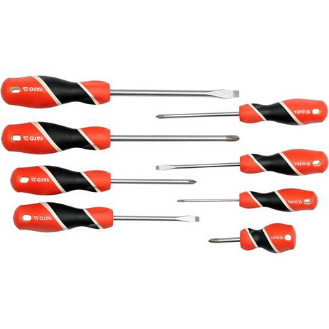 Yato YT-25966 Handschraubendreher Set Gerader Schraubendreher
