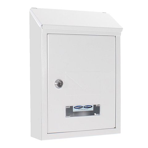 Rottner T02952 Briefkasten Weiß Wandmontierter Briefkasten Stahl