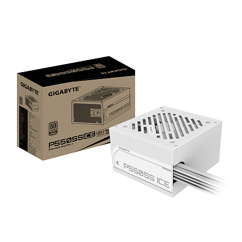 GIGABYTE P550SS ICE Netzteil - PCIe 5.0, 80 PLUS Silver, 120-mm-Lüfter, ATX 3.0 kompatibel, UK-Stecker