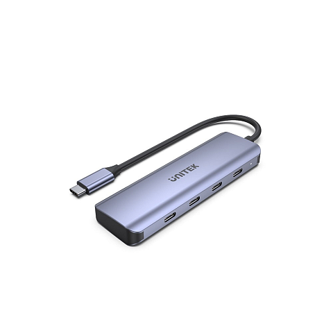 UNITEK uHUB Q4 USB 3.2 Gen 1 (3.1 Gen 1) Type-C 5000 Mbit/s Grau