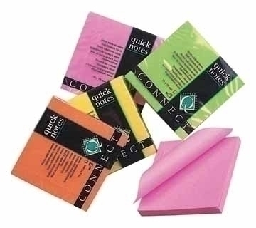 Connect Quick-Notes Neon Bright Green selbstklebendes Etikett 80 Stück(e)