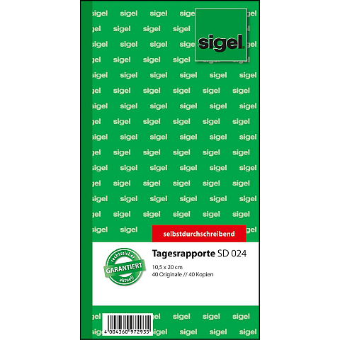 Sigel SD024 Kontoblatt