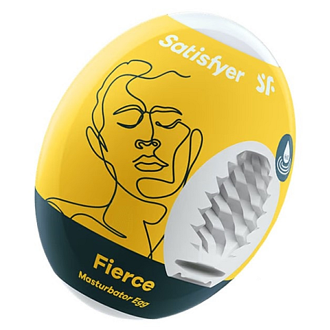 Satisfyer Masturbator Egg Single (Fierce) Ei-Masturbator Weiß Thermoplastisches Elastomer (TPE)