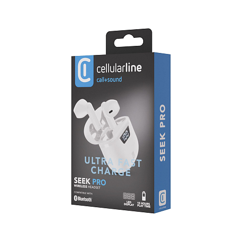Cellularline SEEK PRO Kabellose Ohrhörer mit Ladeetui