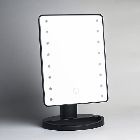 Carl&Son Makeup LED Mirror Make-up-Spiegel Freistehend Rechteckig Schwarz