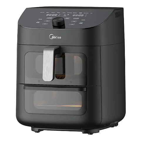 Midea MAD1100DADK Fritteuse Doppel 11 l Eigenständig 1700 W Heißluftfritteuse Schwarz