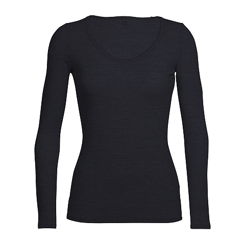 Icebreaker 103194001 XS Shirt/Top T-Shirt Schaufelausschnitt Langärmlig Lycra, Merino-Wolle, Nylon