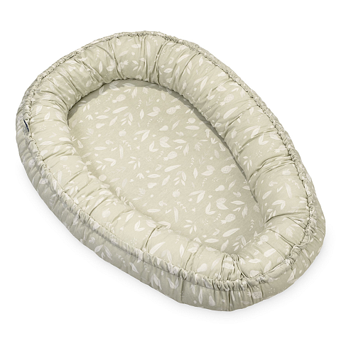 Julius Zöllner NIDO Jersey Babynest Baumwolle, Polyester Grün, Weiß