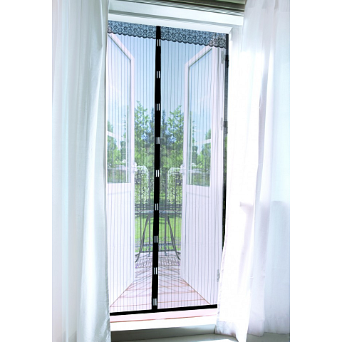 EASYmaxx 03238 Moskitonetz Tür Schwarz